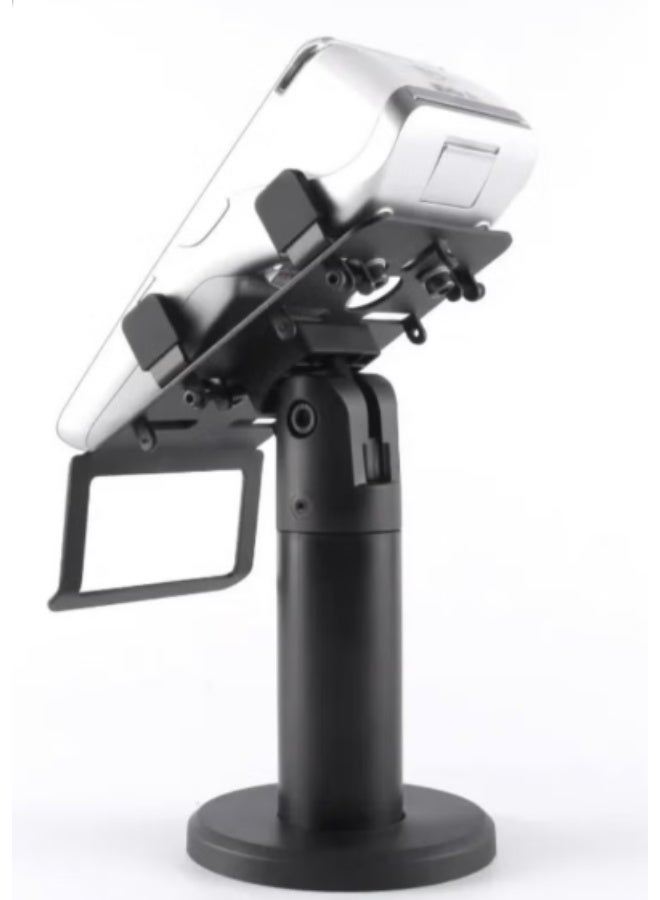 حامل مكتبي قابل للتعديل لأجهزة نقاط البيع (POS) مع قاعدة هاتف مدمجة - أسود - للمطاعم والمحلات - Image 4